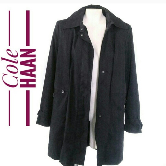 Cole Haan Jackets & Blazers - Cole Haan Trench Raincoat Black